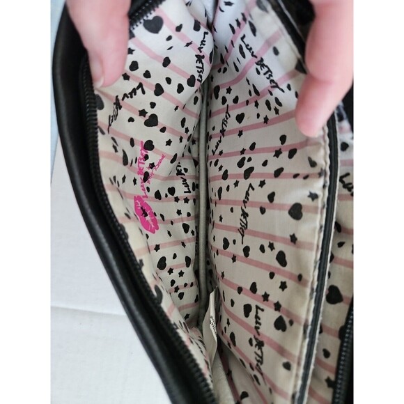 Luv Betsey Johnson Peek A Boo Peekaboo Cat Double Pouch Wristlet/Clutch Bag - Picture 7 of 9